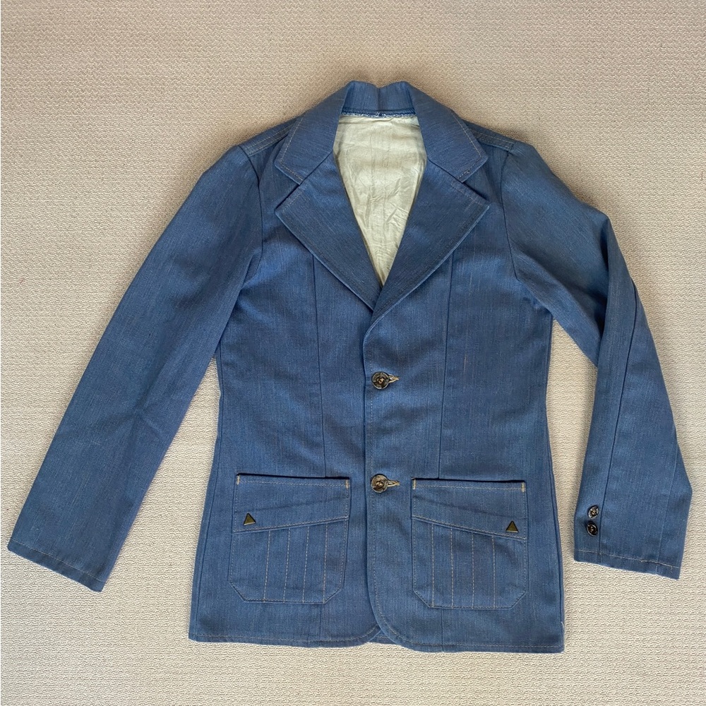 VINTAGE Billy The Kid 70s Petite XXS Woman’s Denim Blazer